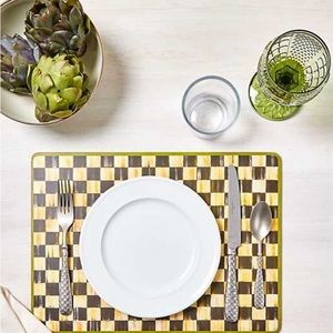 Mackenzie Childs Courtly Check Cork-Backed Placemats - set of 4